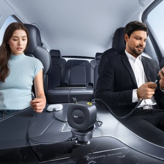 Ładowarka samochodowa Baseus PrimeTrip VR2 Max 60W ze zwijanymi kablami USB-C - czarna