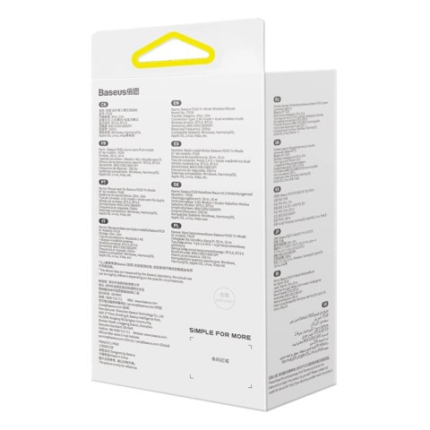 Myszka bezprzewodowa Baseus F01B 2.4GHz + Bluetooth 3.0 + 5.0 - różowa