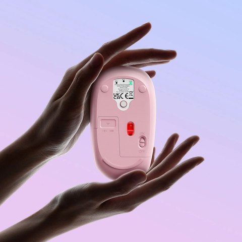 Myszka bezprzewodowa Baseus F01B 2.4GHz + Bluetooth 3.0 + 5.0 - różowa