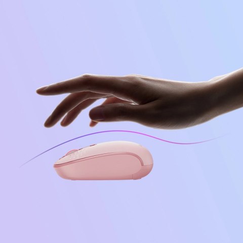 Myszka bezprzewodowa Baseus F01B 2.4GHz + Bluetooth 3.0 + 5.0 - różowa