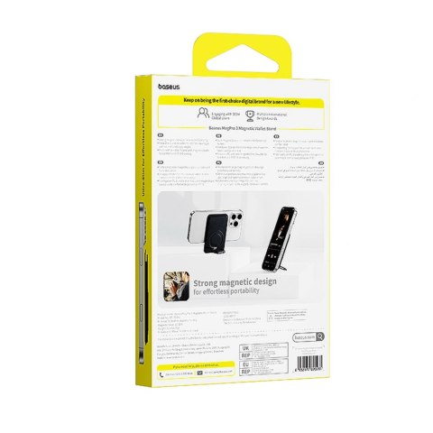 Portfel magnetyczny Baseus MagPro 3 z podstawką kompatybilny z MagSafe - czarny