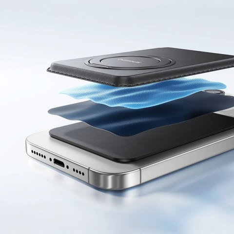 Portfel magnetyczny Baseus MagPro 3 z podstawką kompatybilny z MagSafe - czarny