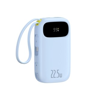 Powerbank Baseus EnerFill FC31 20000mAh 22.5W z wyświetlaczem cyfrowym z 2 wbudowanymi kablami - niebieski