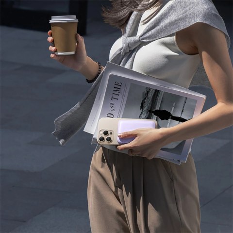 Powerbank Baseus EnerFill FM11 Ultra-Mini 10000mAh 22,5W indukcyjny kompatybilny z MagSafe z białym kablem Basus Simple USB-C 20