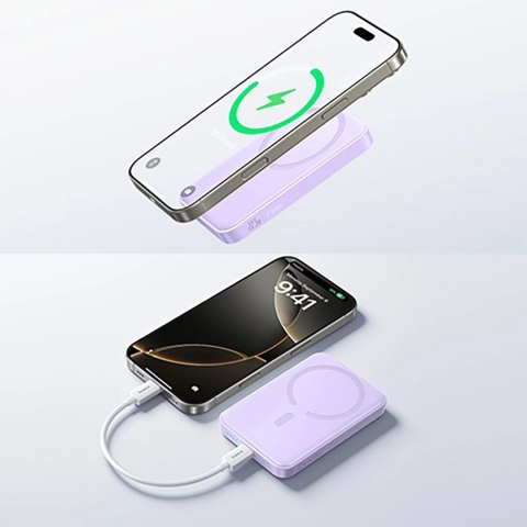 Powerbank Baseus EnerFill FM11 Ultra-Mini 10000mAh 22,5W indukcyjny kompatybilny z MagSafe z białym kablem Basus Simple USB-C 20