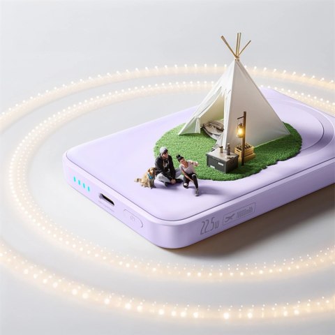 Powerbank Baseus EnerFill FM11 Ultra-Mini 10000mAh 22,5W indukcyjny kompatybilny z MagSafe z białym kablem Basus Simple USB-C 20