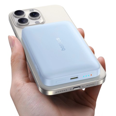 Powerbank Baseus EnerFill FM11 Ultra-Mini 10000mAh 22,5W indukcyjny kompatybilny z MagSafe z białym kablem Basus Simple USB-C 20