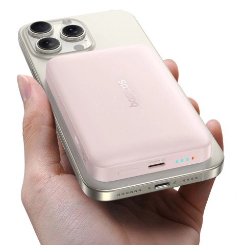 Powerbank Baseus EnerFill FM11 Ultra-Mini 10000mAh 22,5W indukcyjny kompatybilny z MagSafe z białym kablem Basus Simple USB-C 20