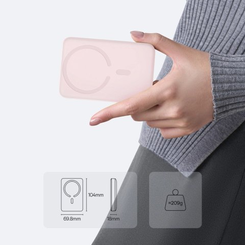 Powerbank Baseus EnerFill FM11 Ultra-Mini 10000mAh 22,5W indukcyjny kompatybilny z MagSafe z białym kablem Basus Simple USB-C 20