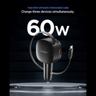 SPIGEN EV603BT ESSENTAIL CAR CHARGER 60W BLACK