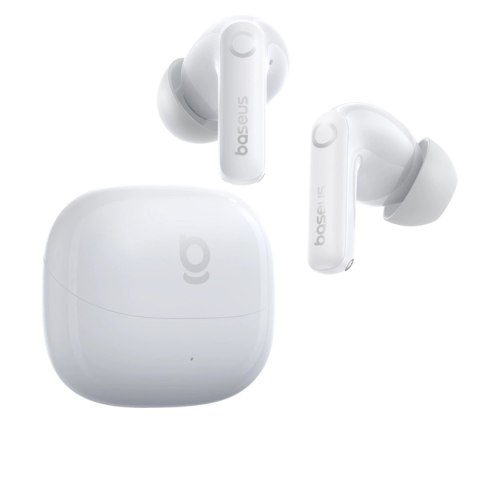 Słuchawki bezprzewodowe Baseus Bass BP1 Pro TWS Bluetooth douszne - białe