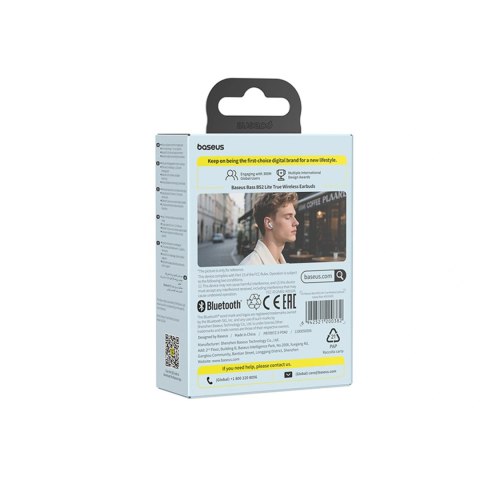 Słuchawki douszne Baseus Bass BS2 Lite TWS - niebieskie