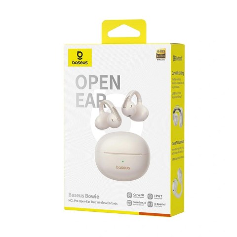 Słuchawki z klipsem Baseus Bowie MC1 Pro OWS - białe