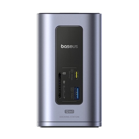 Stacja dokująca Baseus NU1 Air Spacemate hub 12w1 USB-C - 2xHDMI 4K@60Hz 2xUSB-C 10Gb/s 2xUSB-A 5Gb/s 2xUSB-A (480Mb/s) RJ45 SD/