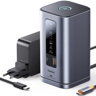Stacja dokująca Baseus Spacemate RD1 hub 11w1 USB-C - 2xHDMI 4K@60Hz 2xDP 4K@60Hz 2xUSB-A 10Gb/s USB-C 10Gb/s RJ45 USB-A 480Mb/s