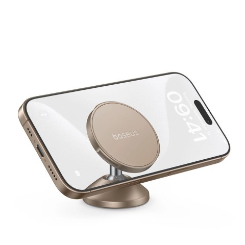 Uchwyt magnetyczny Baseus GoTrip DC1 kompatybilny z MagSafe na szybę/deskę rozdzielczą - złoty