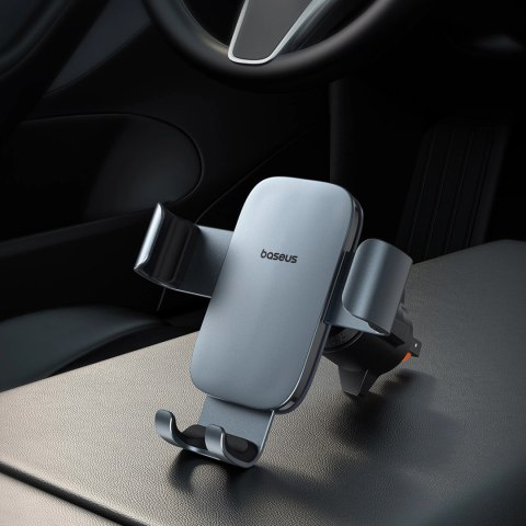 Uchwyt samochodowy Baseus Metal Age 3 grawitacyjny na kratkę nawiewu - szary