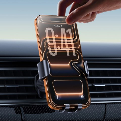 Uchwyt samochodowy Baseus Metal Age Go grawitacyjny na kratkę nawiewu - czarny