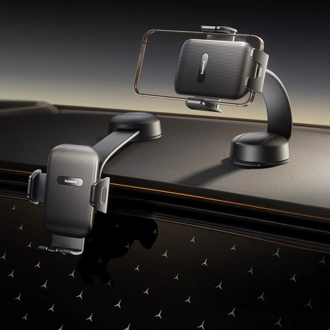 Uchwyt samochodowy Baseus PrimeTrip C03 z przyssawką na deskę rozdzielczą - czarny