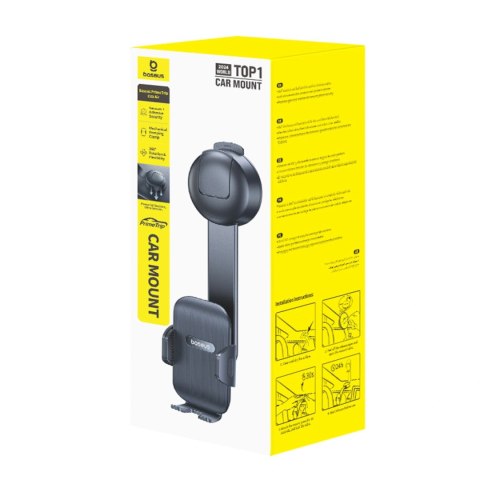 Uchwyt samochodowy Baseus PrimeTrip C03 z przyssawką na deskę rozdzielczą - czarny