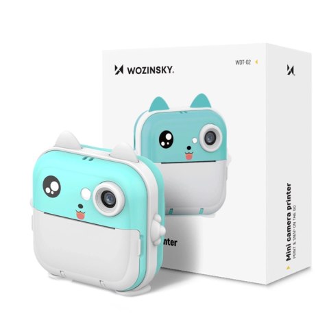 Aparat z drukarką termiczną Wozinsky WDT-02 kamera, dla dzieci - niebieski