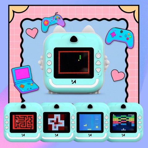 Aparat z drukarką termiczną Wozinsky WDT-02 kamera, dla dzieci - niebieski