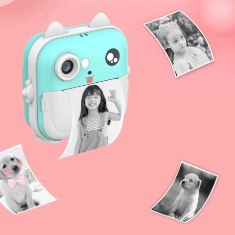 Aparat z drukarką termiczną Wozinsky WDT-02 kamera, dla dzieci - niebieski