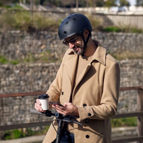 Kask rowerowy BMX/hulajnoga Wozinsky lekki M - czarny