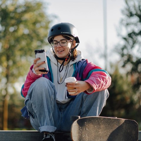 Kask rowerowy BMX/hulajnoga Wozinsky lekki M - czarny