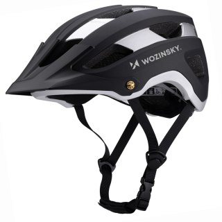 Kask rowerowy MTB Wozinsky lekki L - czarno-srebrny