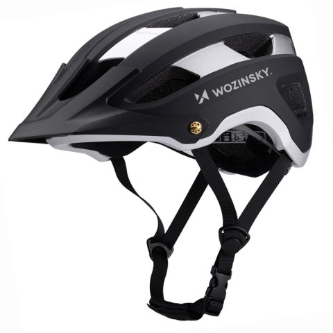 Kask rowerowy MTB Wozinsky lekki L - czarno-srebrny