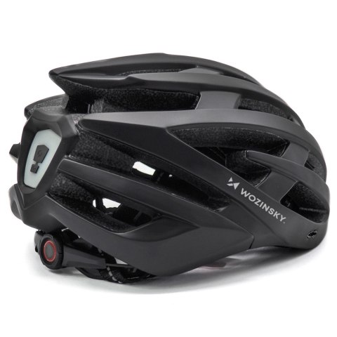 Kask rowerowy MTB Wozinsky z tylną lampką USB L - czarny