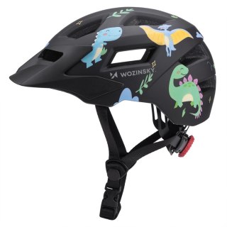 Kask rowerowy dziecięcy MTB Wozinsky z odpinanym daszkiem S - czarny