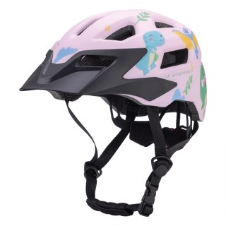 Kask rowerowy dziecięcy MTB Wozinsky z odpinanym daszkiem XS - różowy