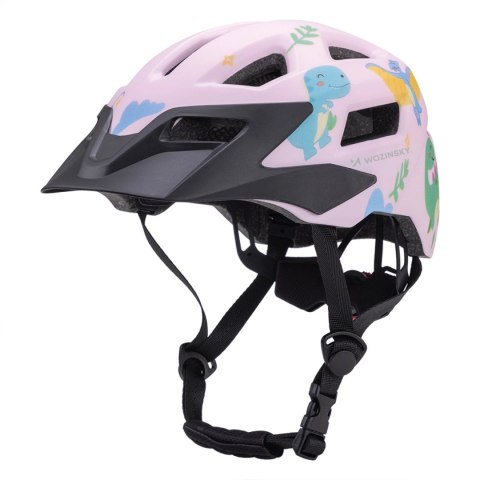 Kask rowerowy dziecięcy MTB Wozinsky z odpinanym daszkiem XS - różowy