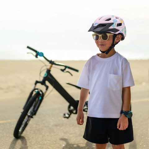 Kask rowerowy dziecięcy MTB Wozinsky z odpinanym daszkiem S - różowy