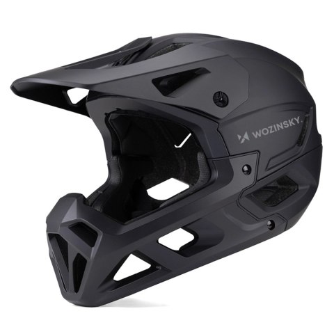 Kask rowerowy fullface Wozinsky z osłoną szczęki M - czarny