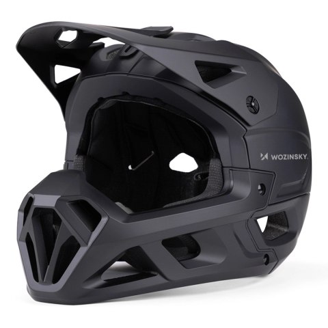 Kask rowerowy fullface Wozinsky z osłoną szczęki M - czarny