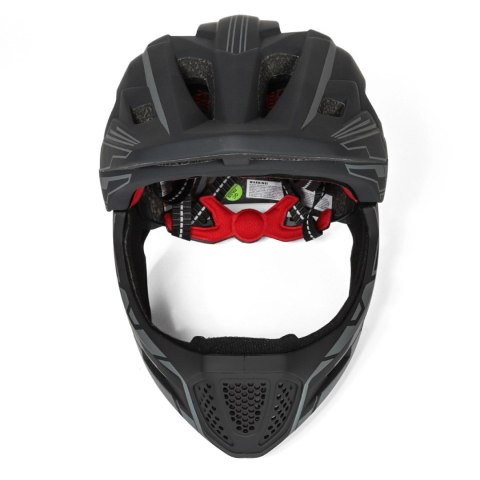 Kask rowerowy fullface dziecięcy Wozinsky z tylną lampką USB S - szary