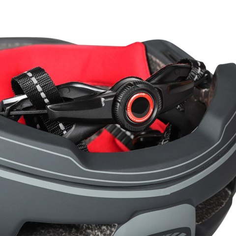 Kask rowerowy fullface dziecięcy Wozinsky z tylną lampką USB S - szary