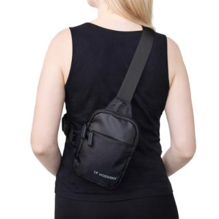 Mini saszetka na ramię Wozinsky WMS-W1 wodoodporna dwukomorowa na telefon unisex - czarna
