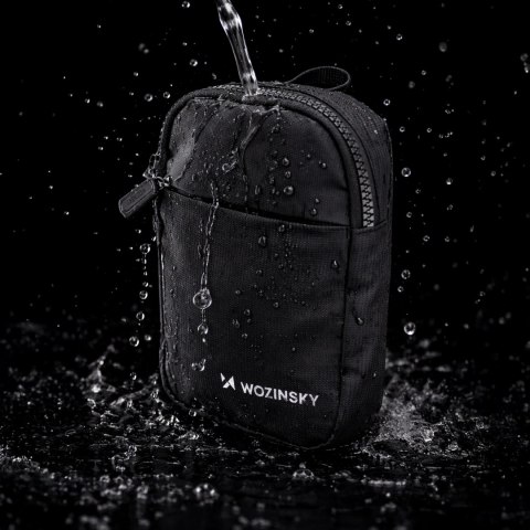 Mini saszetka na ramię Wozinsky WMS-W1 wodoodporna dwukomorowa na telefon unisex - czarna