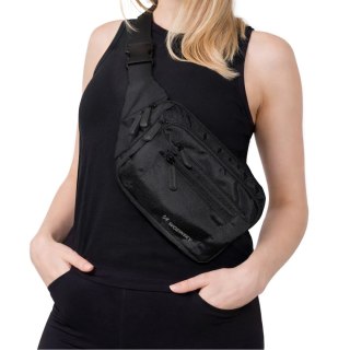 Szaszetka biodrowa Wozinsky WSB-W1 na ramię unisex regulowany pasek wodoodporna - czarna