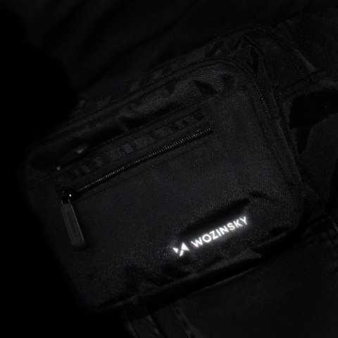 Szaszetka biodrowa Wozinsky WSB-W1 na ramię unisex regulowany pasek wodoodporna - czarna