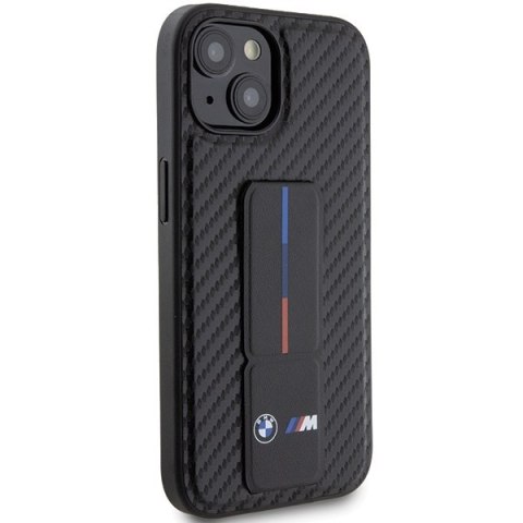 BMW nakładka do iPhone 15 6,1" BMHCP15SGSPCCK czarna HC GRIP STAND PU SMOOTH AND CARBON BMW nakładka do iPhone 15 6,1" BMHCP15SGSPCCK czarna HC GRIP STAND PU SMOOTH AND CARBON