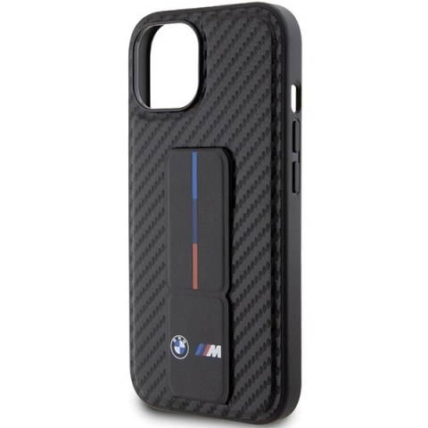 BMW nakładka do iPhone 15 6,1" BMHCP15SGSPCCK czarna HC GRIP STAND PU SMOOTH AND CARBON BMW nakładka do iPhone 15 6,1" BMHCP15SGSPCCK czarna HC GRIP STAND PU SMOOTH AND CARBON