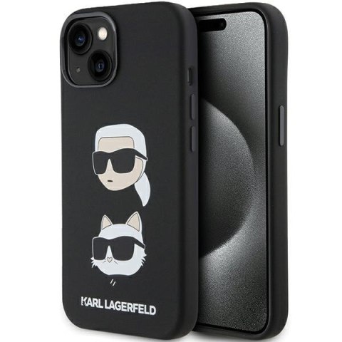 Karl Lagerfeld nakładka do iPhone 15 6,1" KLHCP15SSDHKCNK czarna HC SILICONE KC