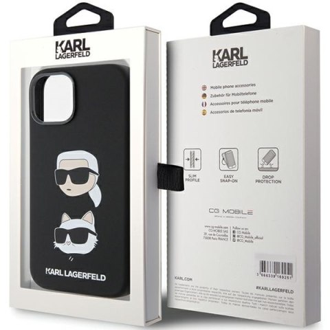 Karl Lagerfeld nakładka do iPhone 15 6,1" KLHCP15SSDHKCNK czarna HC SILICONE KC