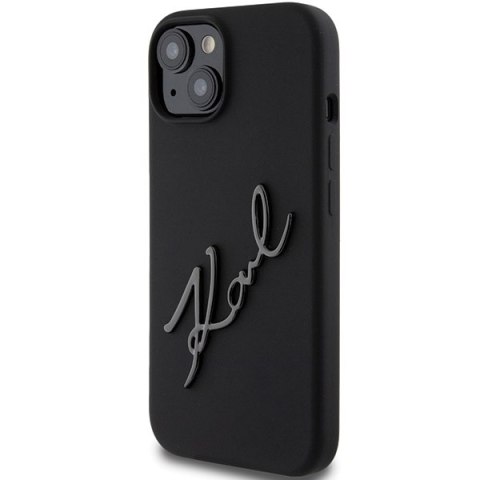 Karl Lagerfeld nakładka do iPhone 15 6,1" KLHCP15SSKSBMCK czarna HC SILICONE KARL SCRIPT LOGO Karl Lagerfeld nakładka do iPhone 15 6,1" KLHCP15SSKSBMCK czarna HC SILICONE KARL SCRIPT LOGO