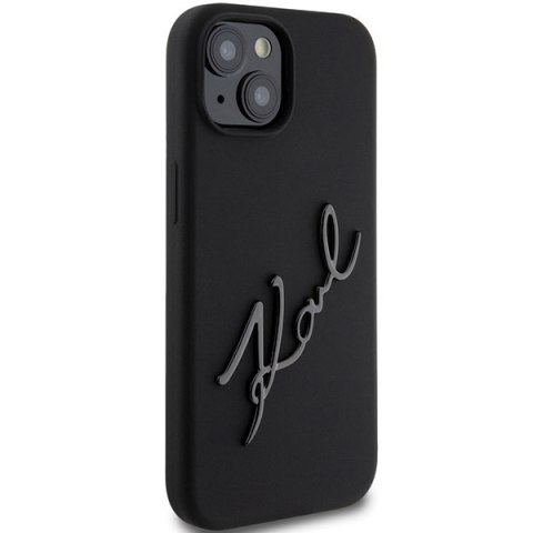 Karl Lagerfeld nakładka do iPhone 15 6,1" KLHCP15SSKSBMCK czarna HC SILICONE KARL SCRIPT LOGO Karl Lagerfeld nakładka do iPhone 15 6,1" KLHCP15SSKSBMCK czarna HC SILICONE KARL SCRIPT LOGO